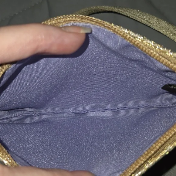 Coach Vintage Wristlet Gold & Silver Shimmer Metallic Wristlet - Picture 7 of 7